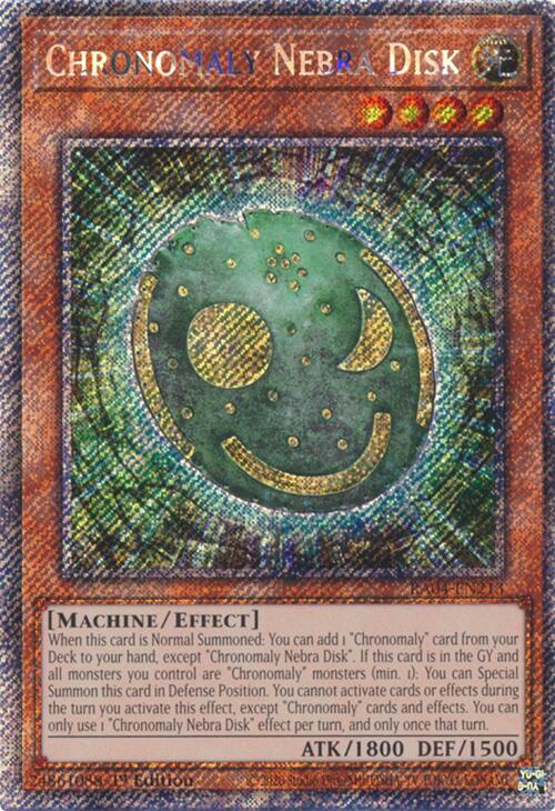 Chronomaly Nebra Disk [RA04-EN213] Platinum Secret Rare | Exor Games Truro