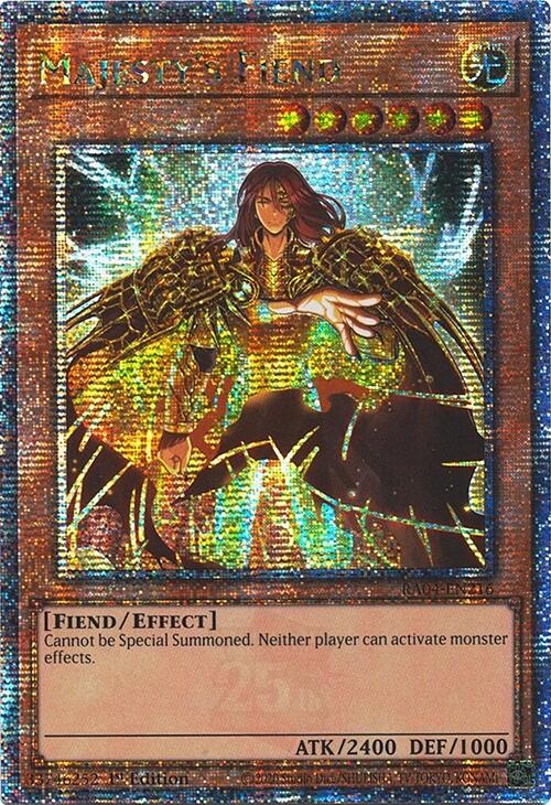 Majesty's Fiend [RA04-EN216] Quarter Century Secret Rare | Exor Games Truro