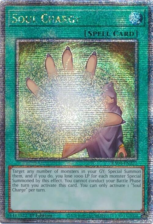 Soul Charge [RA04-EN222] Quarter Century Secret Rare | Exor Games Truro