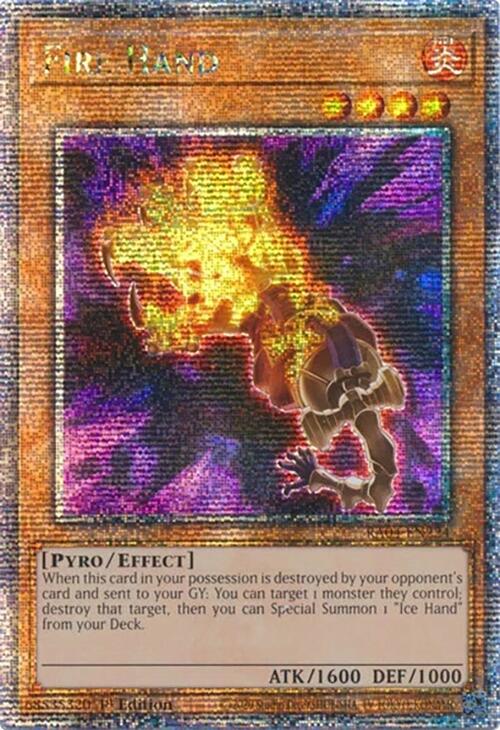 Fire Hand [RA04-EN224] Quarter Century Secret Rare | Exor Games Truro