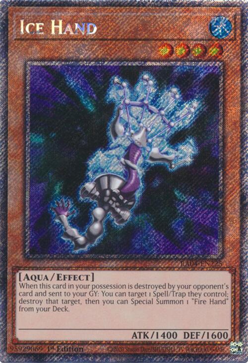 Ice Hand [RA04-EN225] Platinum Secret Rare | Exor Games Truro