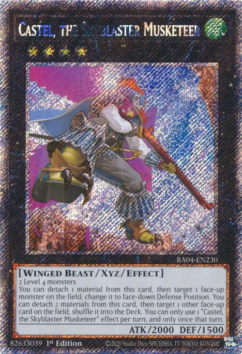 Castel, the Skyblaster Musketeer [RA04-EN230] Platinum Secret Rare | Exor Games Truro