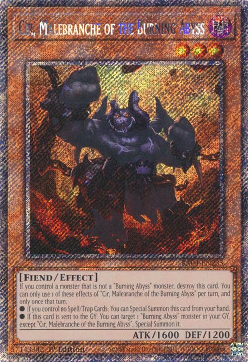 Cir, Malebranche of the Burning Abyss [RA04-EN235] Platinum Secret Rare | Exor Games Truro
