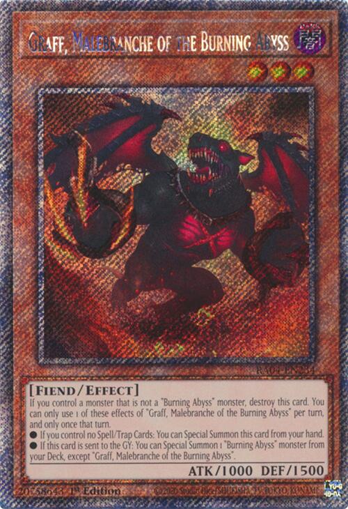 Graff, Malebranche of the Burning Abyss [RA04-EN234] Platinum Secret Rare | Exor Games Truro