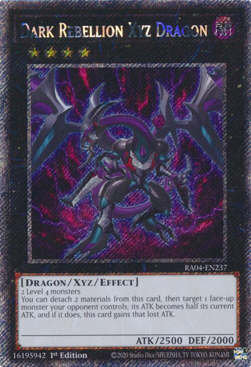 Dark Rebellion Xyz Dragon [RA04-EN237] Platinum Secret Rare | Exor Games Truro