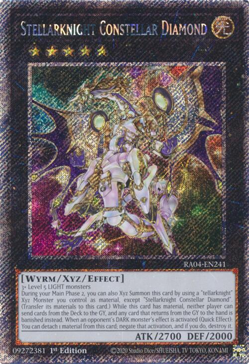 Stellarknight Constellar Diamond [RA04-EN241] Platinum Secret Rare | Exor Games Truro