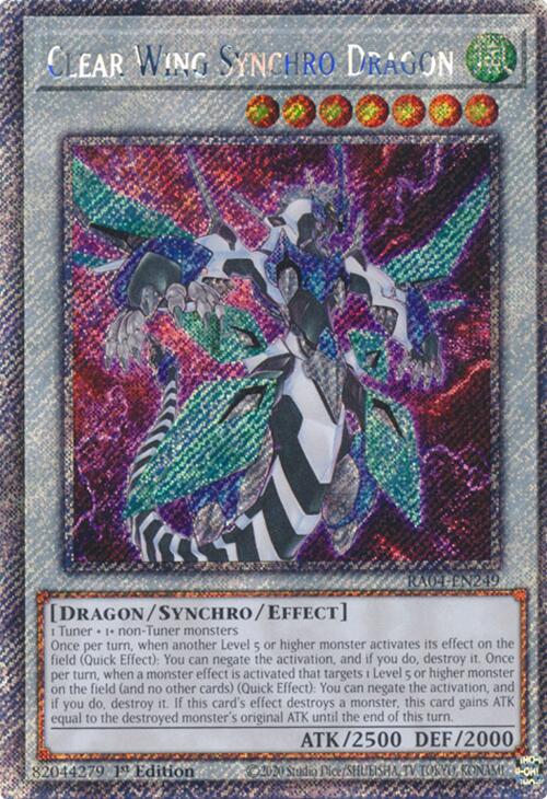 Clear Wing Synchro Dragon [RA04-EN249] Platinum Secret Rare | Exor Games Truro