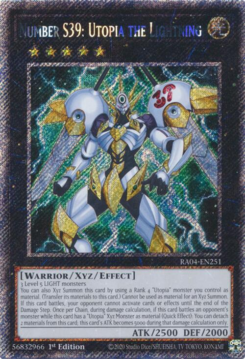 Number S39: Utopia the Lightning [RA04-EN251] Platinum Secret Rare | Exor Games Truro
