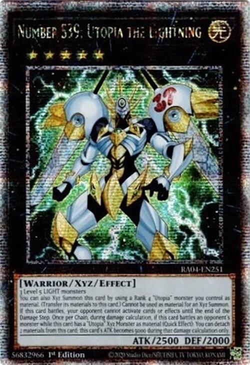 Number S39: Utopia the Lightning [RA04-EN251] Quarter Century Secret Rare | Exor Games Truro