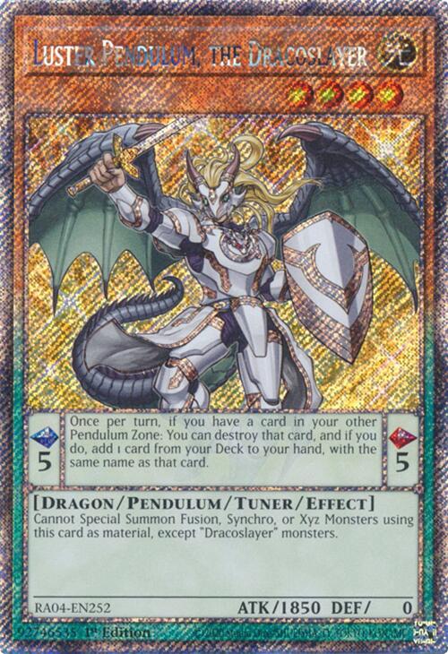 Luster Pendulum, the Dracoslayer [RA04-EN252] Platinum Secret Rare | Exor Games Truro