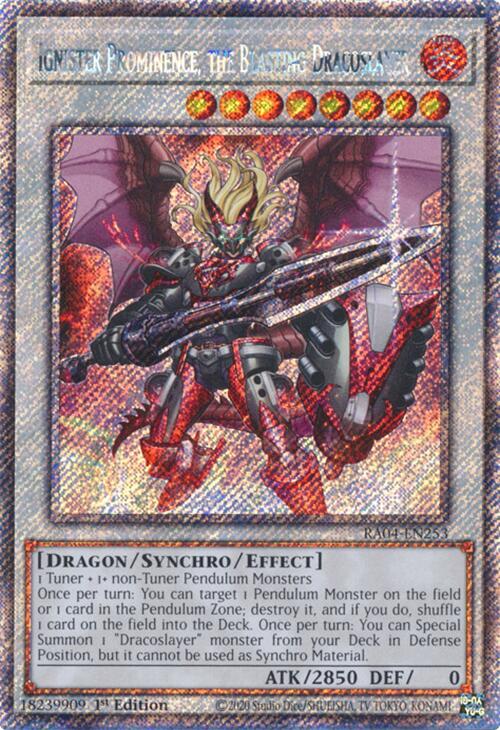 Ignister Prominence, the Blasting Dracoslayer [RA04-EN253] Platinum Secret Rare | Exor Games Truro
