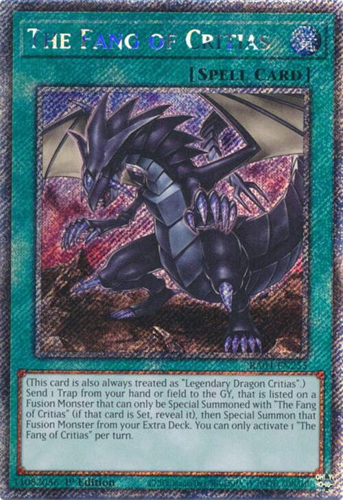 The Fang of Critias [RA04-EN255] Platinum Secret Rare | Exor Games Truro