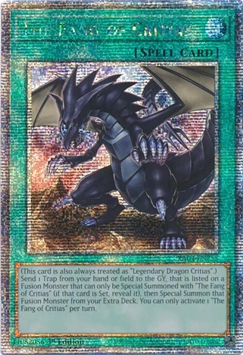 The Fang of Critias [RA04-EN255] Quarter Century Secret Rare | Exor Games Truro