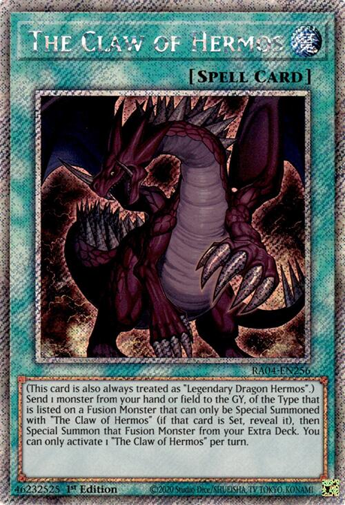 The Claw of Hermos [RA04-EN256] Platinum Secret Rare | Exor Games Truro