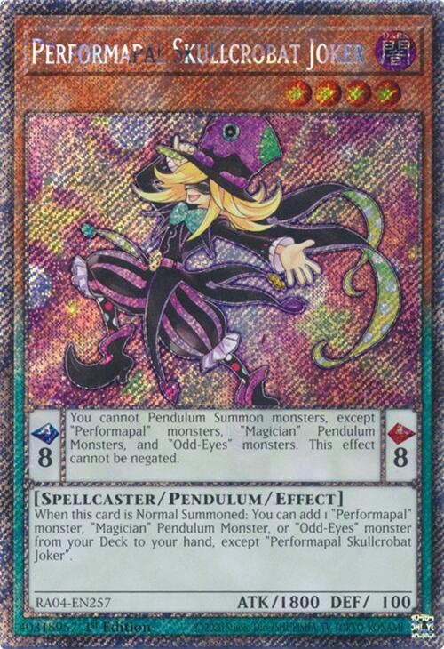 Performapal Skullcrobat Joker [RA04-EN257] Platinum Secret Rare | Exor Games Truro