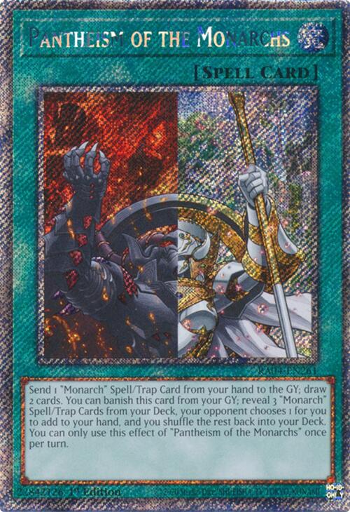 Pantheism of the Monarchs [RA04-EN261] Platinum Secret Rare | Exor Games Truro
