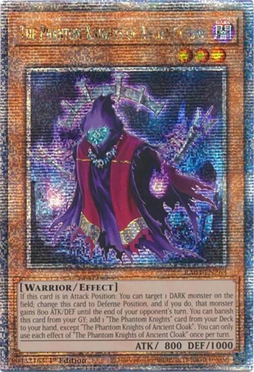 The Phantom Knights of Ancient Cloak [RA04-EN263] Quarter Century Secret Rare | Exor Games Truro