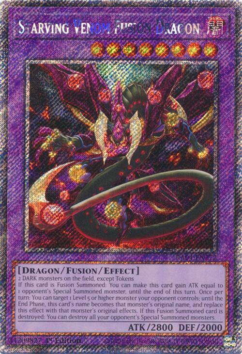 Starving Venom Fusion Dragon [RA04-EN272] Platinum Secret Rare | Exor Games Truro