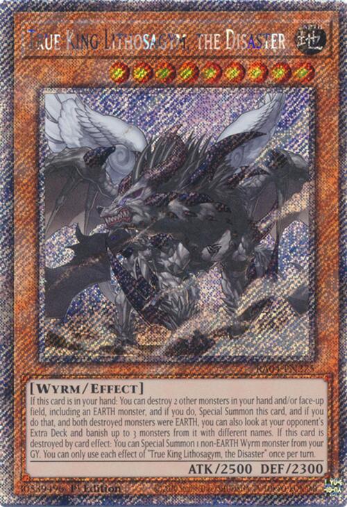 True King Lithosagym, the Disaster [RA04-EN275] Platinum Secret Rare | Exor Games Truro