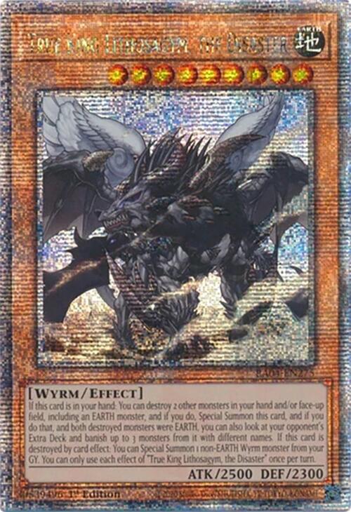 True King Lithosagym, the Disaster [RA04-EN275] Quarter Century Secret Rare | Exor Games Truro