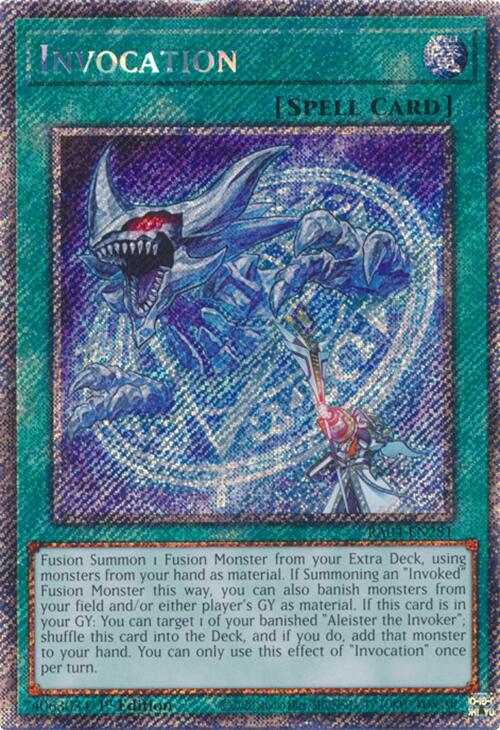 Invocation [RA04-EN281] Platinum Secret Rare | Exor Games Truro