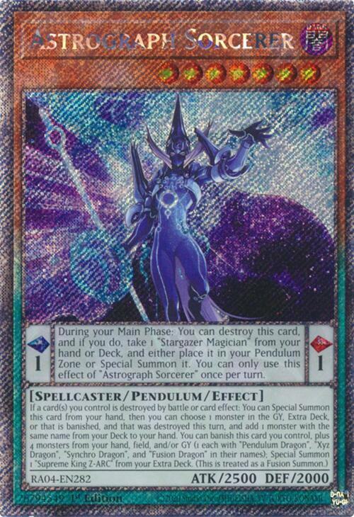 Astrograph Sorcerer [RA04-EN282] Platinum Secret Rare | Exor Games Truro