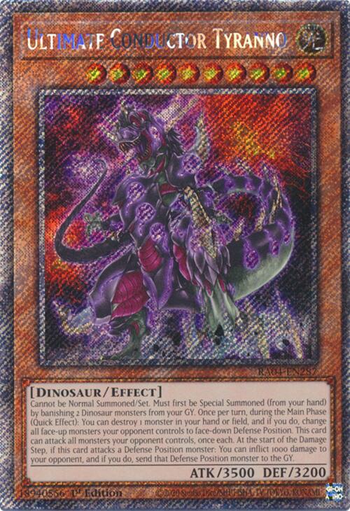 Ultimate Conductor Tyranno [RA04-EN287] Platinum Secret Rare | Exor Games Truro