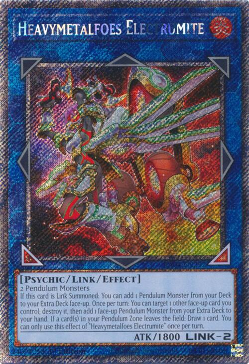 Heavymetalfoes Electrumite [RA04-EN292] Platinum Secret Rare | Exor Games Truro