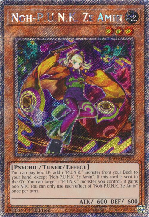 Noh-P.U.N.K. Ze Amin [RA04-EN293] Platinum Secret Rare | Exor Games Truro