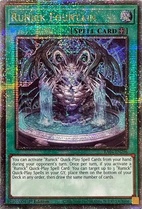Runick Fountain [RA04-EN296] Quarter Century Secret Rare | Exor Games Truro