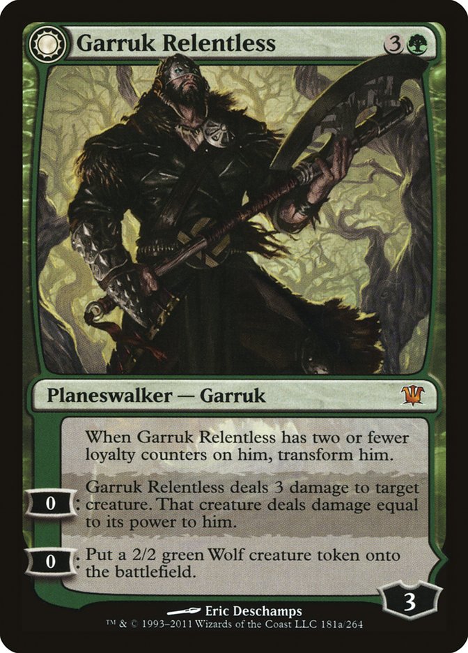 Garruk Relentless // Garruk, the Veil-Cursed [Innistrad] | Exor Games Truro