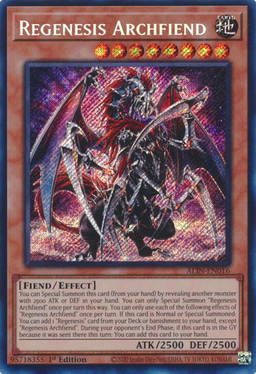 Regenesis Archfiend [ALIN-EN016] Secret Rare | Exor Games Truro