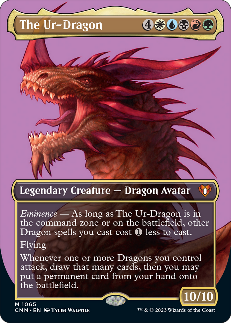 The Ur-Dragon (Borderless Textured Foil Frame Break) [Commander Masters] | Exor Games Truro