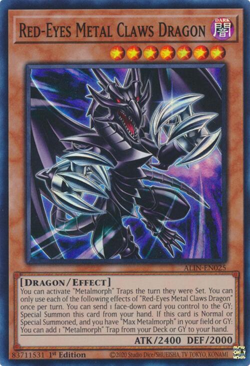 Red-Eyes Metal Claws Dragon [ALIN-EN025] Super Rare | Exor Games Truro