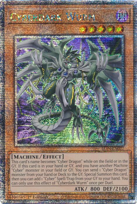 Cyberdark Wurm [ALIN-EN027] Quarter Century Secret Rare | Exor Games Truro