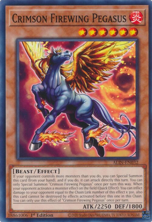 Crimson Firewing Pegasus [ALIN-EN032] Common | Exor Games Truro