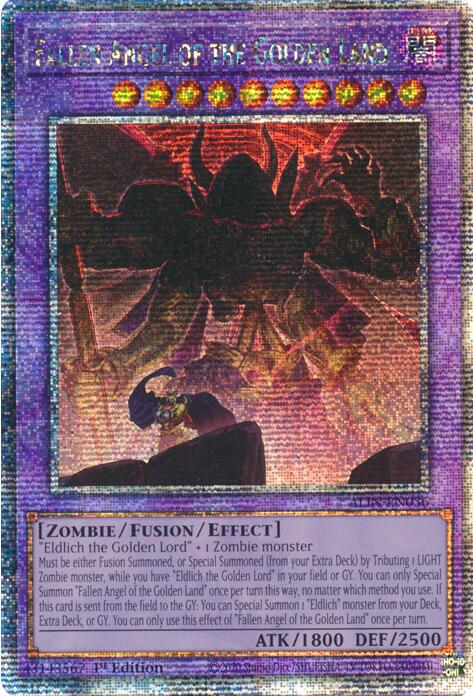 Fallen Angel of the Golden Land [ALIN-EN036] Quarter Century Secret Rare | Exor Games Truro