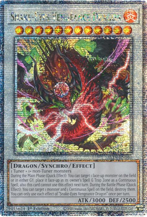 Snake-Eyes Vengeance Dragon [ALIN-EN040] Quarter Century Secret Rare | Exor Games Truro