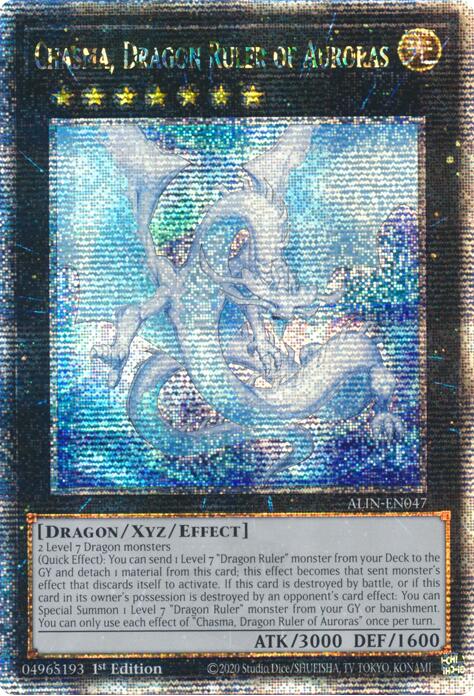 Chasma, Dragon Ruler of Auroras [ALIN-EN047] Quarter Century Secret Rare | Exor Games Truro