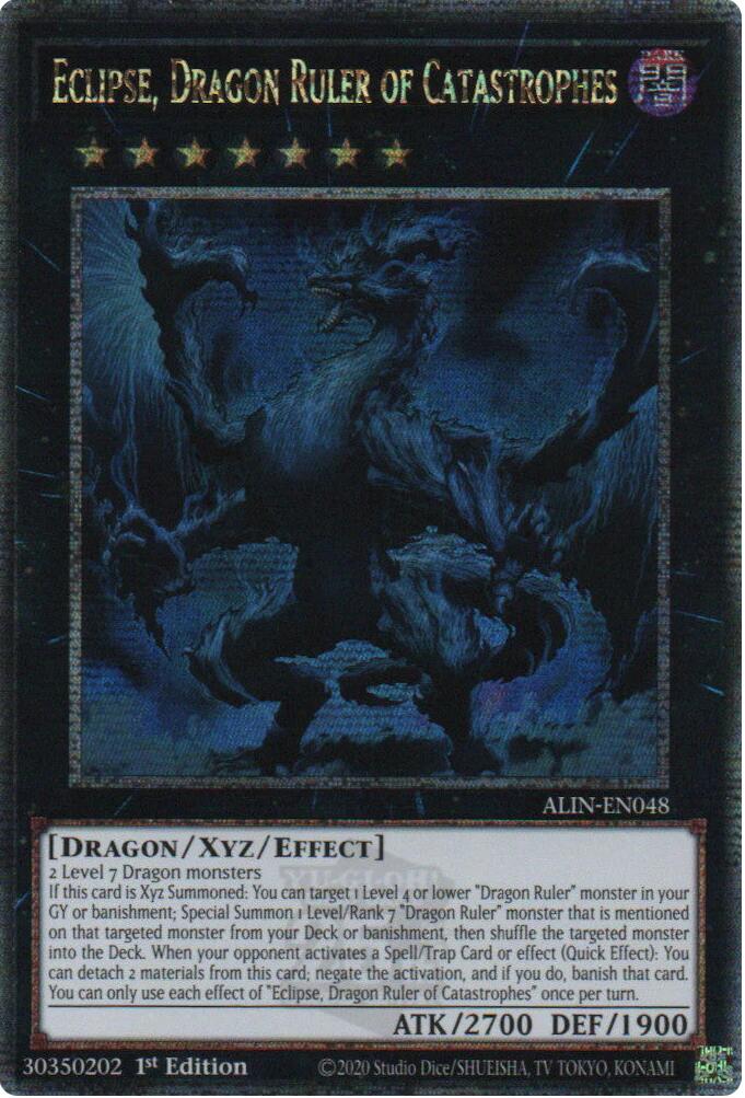 Eclipse, Dragon Ruler of Catastrophes [ALIN-EN048] Quarter Century Secret Rare | Exor Games Truro