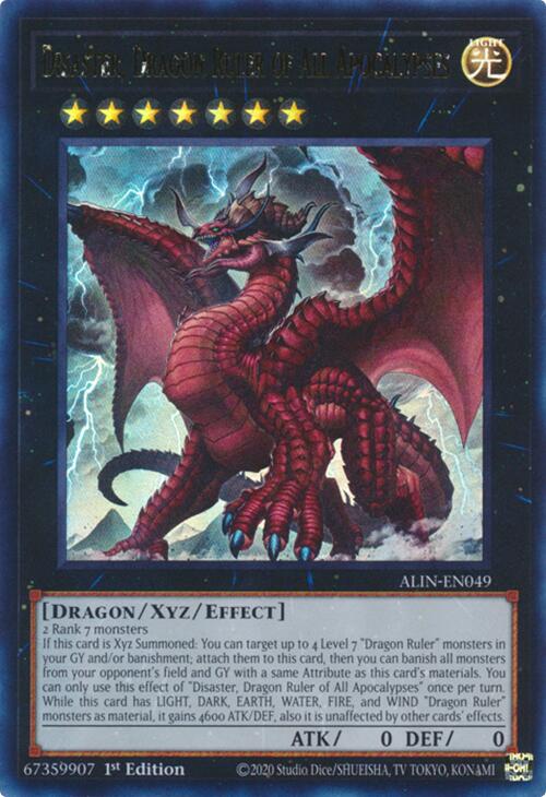 Disaster, Dragon Ruler of All Apocalypses [ALIN-EN049] Ultra Rare | Exor Games Truro