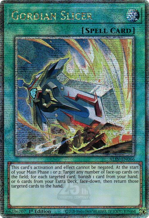 Gordian Slicer [ALIN-EN066] Quarter Century Secret Rare | Exor Games Truro