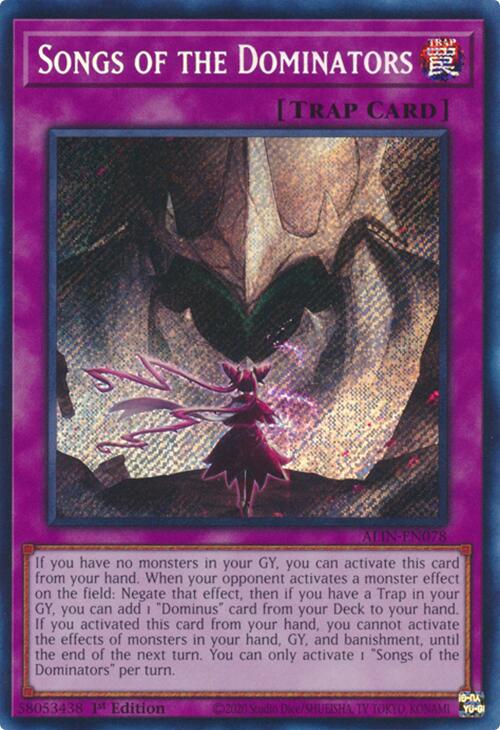 Songs of the Dominators [ALIN-EN078] Secret Rare | Exor Games Truro