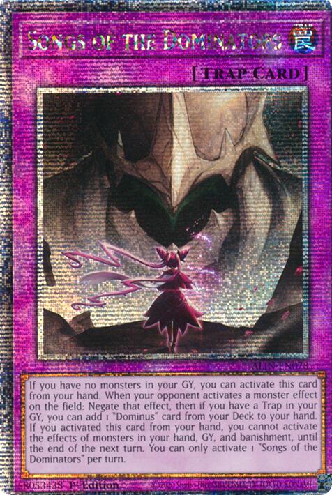 Songs of the Dominators [ALIN-EN078] Quarter Century Secret Rare | Exor Games Truro