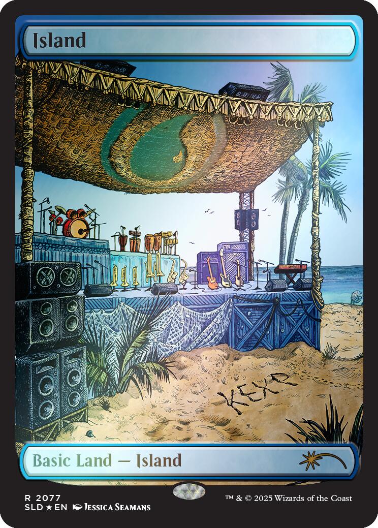 Island (2077) (Rainbow Foil) [Secret Lair Drop Series] | Exor Games Truro
