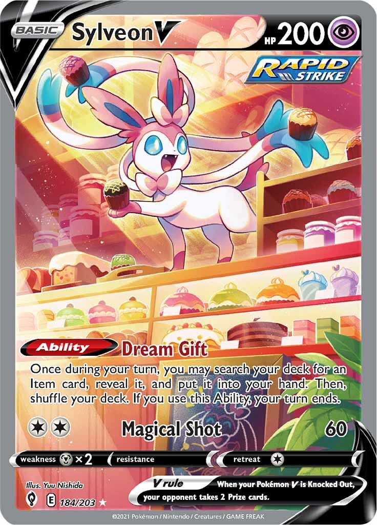 Sylveon V (184/203) [Sword & Shield: Evolving Skies] | Exor Games Truro