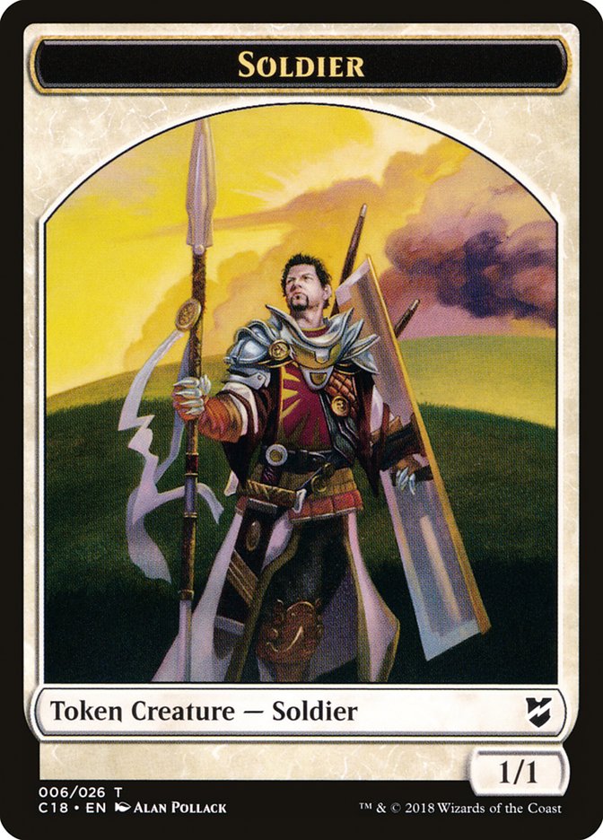 Mask // Soldier Double-Sided Token [Commander 2018 Tokens] | Exor Games Truro