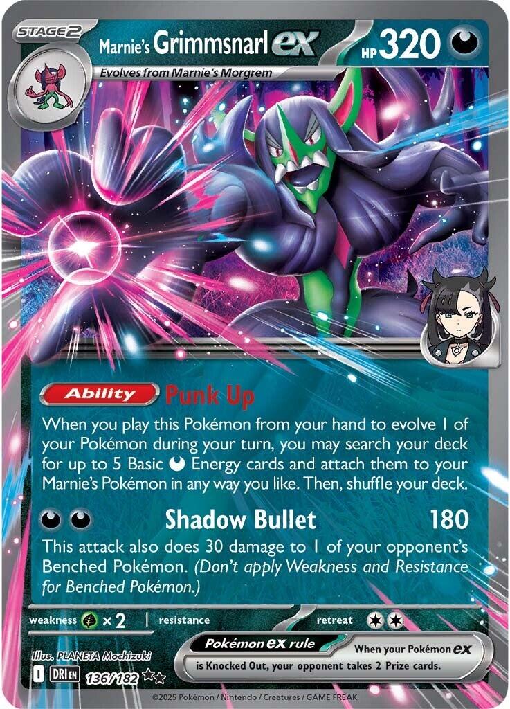 Marnie's Grimmsnarl ex (136/182) [Scarlet & Violet: Destined Rivals] | Exor Games Truro
