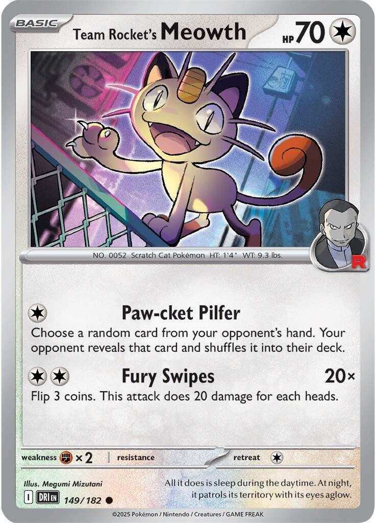 Team Rocket's Meowth (149/182) [Scarlet & Violet: Destined Rivals] | Exor Games Truro