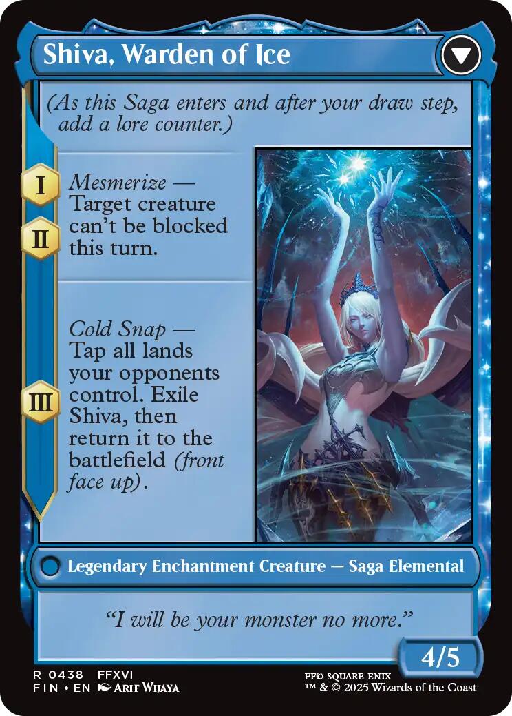 Jill, Shiva's Dominant // Shiva, Warden of Ice (Extended Art) [FINAL FANTASY] | Exor Games Truro